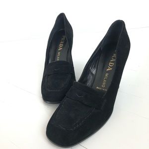 Black Prada heels